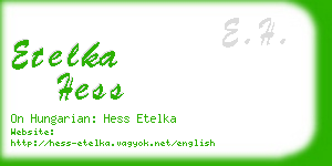 etelka hess business card